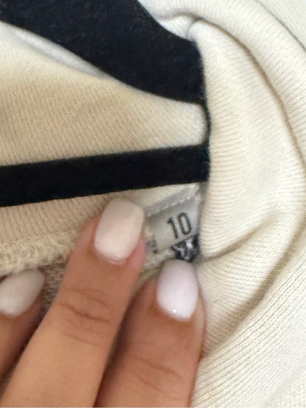 Fear of God Essentials Two-Tone Hoodie in Beige and Black - Picture 6 of 7